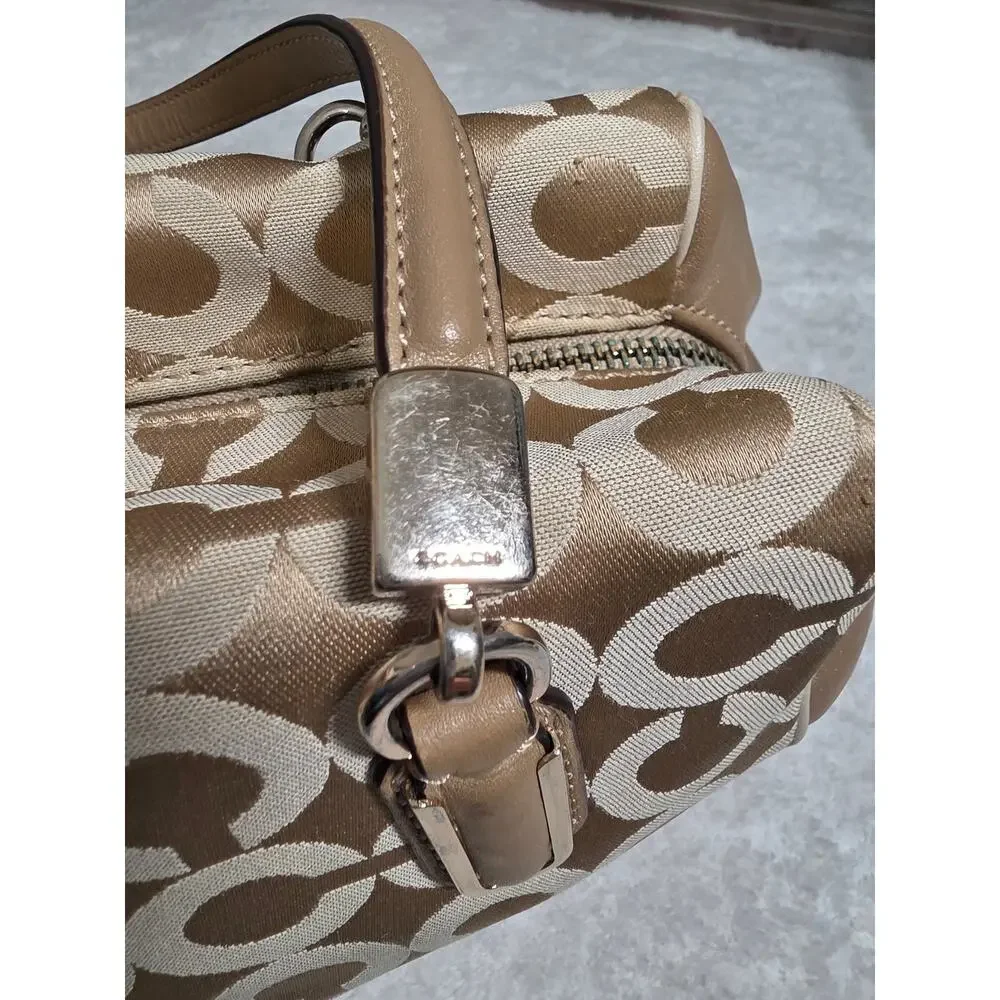 Coach Madison Madeline East/West Satchel in Op Art Logo pattern (P13)